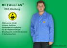 Metoclean ESD-Jacket CX40, light blue