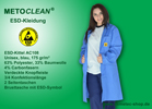 Metoclean ESD-Smock AC108, blue