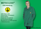 Metoclean ESD-Kittel LS40, dunkelgrün