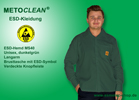 Metoclean ESD-Shirt MS40L-dark green