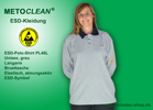 Metoclean ESD-Poloshirt PL48L, grau