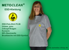 Metoclean ESD-Poloshirt PL96K, grey