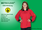 Metoclean ESD-Poloshirt PL96L, red