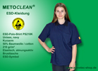 Metoclean ESD-Poloshirt PS210K, navy