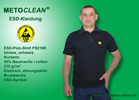 Metoclean ESD-Poloshirt PS210K, schwarz