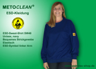 Metoclean ESD-Sweatshirt SW48RL, navy