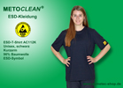 Metoclean ESD-T-Shirt AC112K, schwarz