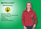 Metoclean ESD Bluse WS40, rot