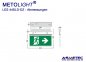 Preview: LED-Emergency Exit luminaire LES-44-SLD-DZ, IP30, maintained, double sided