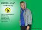Preview: METOCLEAN ESD-Cardigan CR48LH-GR, grey, long sleeves, hood, unisex - www.asmetec-shop.de