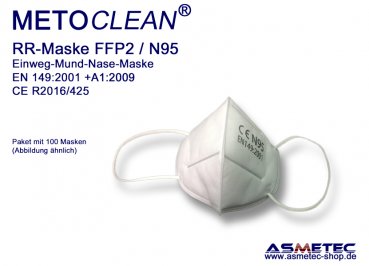 METOCLEAN face mask KN95, 5 layers, disposable, box with 50 masks, Nando legalised by NB2163