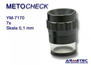METOCHECK YM 7170 Messlupe 7fach, Skala 0,1 mm