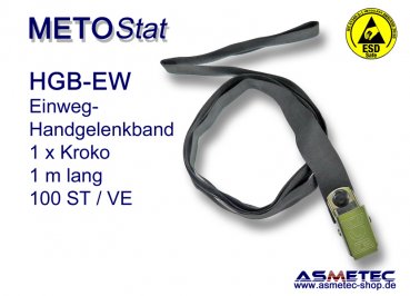 ESD wristband HGB-EW, disposable, anti allergen - www.asmetec-shop.de