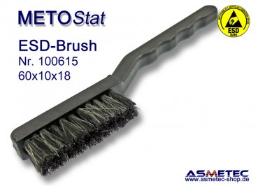 Metostat ESD-Bürste 601018B, antistatisch, leitfähig - www.asmetec-shop.de