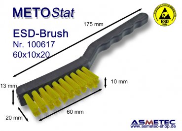 Metostat ESD-Brush 601020G, antistatic, dissipative - www.asmetec-shop.de