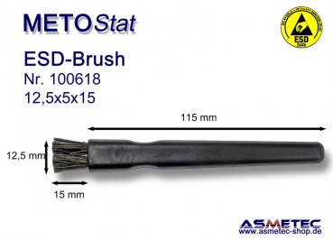 Metostat ESD-Brush 120515B, antistatic, dissipative - www.asmetec-shop.de