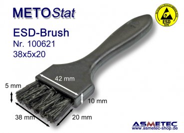 Metostat ESD-Bürste 380520B, antistatisch, leitfähig - www.asmetec-shop.de
