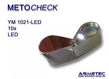 METOCHECK-YM1021-LED, 10x, aplanat triplet loupe