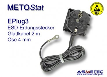 Metostat Erdungsstecker EPlug3, 4 mm Öse - www.asmetec-shop.de