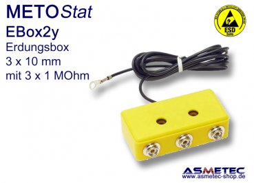 ESD-Terminal EBOX2y, 3 x 10 mm snap, yellow