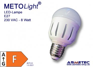 LED-Lampe E27 - A60 - 8 Watt, 730 lm,  neutralweiß, dimmbar