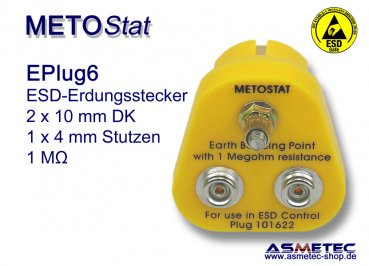 ESD Grounding-Plug EPlug6, 2 x 10 mm male snap