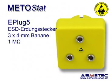 ESD-Erdungsstecker EPlug5, 3 x 4 mm Bananenbuchse
