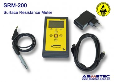 ESD Oberflächen Widerstands Testgerät SRM200 - www.asmetec-shop.de