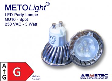 LED-Spot GU10 - 3x1 W, 45° - rot