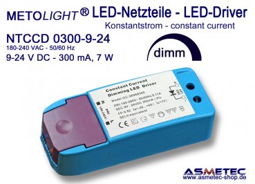 LED-Driver contant current 300 mA, 7 Watt, dimmable
