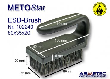Metostat ESD-Brush 803520B, antistatic, dissipative - www.asmetec-shop.de