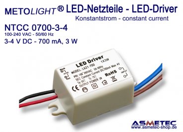 LED-Treiber, Konstantstrom 700 mA, 3 Watt