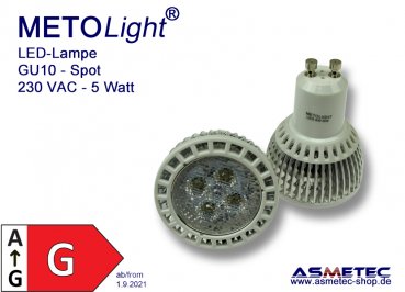 LED-Spot GU10, 5W-4x1 W, 25°, warmwhite, 360 lm, 230 V AC