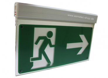 LED-Emergency Exit luminaire LES-44-ZLD, IP40, maintained, double sided