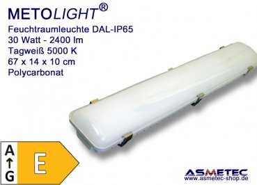 LED Wannenleuchte, IP65,   67 cm, 30 Watt, 2400 lm, tagweiß