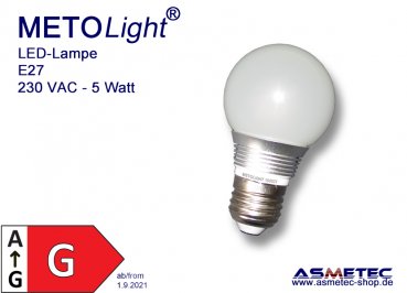 LED-Lampe E27 - G55 - 5 Watt, 470 lm,  warmweiß, dimmbar, matt