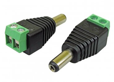 Connector-plug 5,5 / 2,1 mm male