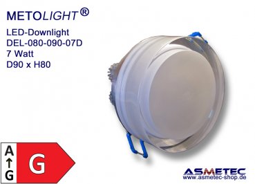 LED-Downlight DEL-090-080-07D-WWC-AF, 7 Watt, warmweiß