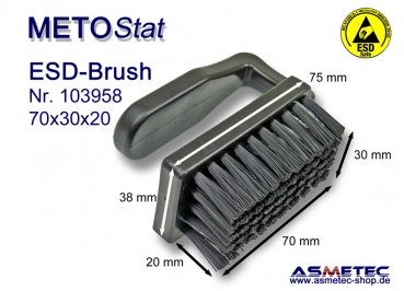 Metostat ESD-Brush 703020B, antistatic, dissipative - www.asmetec-shop.de
