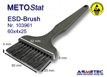 Metostat ESD-Bürste 600425B, antistatisch, leitfähig - www.asmetec-shop.de