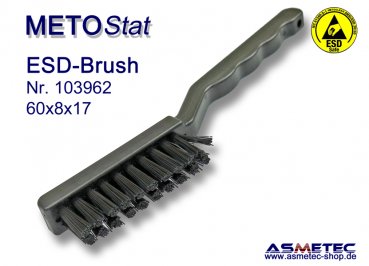 Metostat ESD-Bürste 600817B, antistatisch, leitfähig - www.asmetec-shop.de