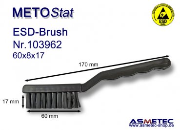 Metostat ESD-Brush 600817B, antistatic, dissipative - www.asmetec-shop.de
