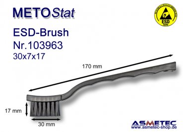 Metostat ESD-Bürste 300717B, antistatisch, leitfähig - www.asmetec-shop.de