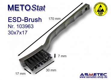 Metostat ESD-Brush 300717B, antistatic, dissipative - www.asmetec-shop.de