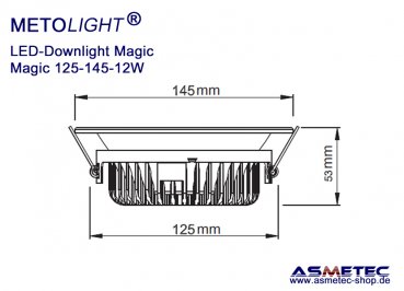 Metolight LED Downlight Magic-110, 12 Watt