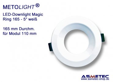 LED Downlight METOLIGHT-Magic - Leuchtenring 165 mm, weiß