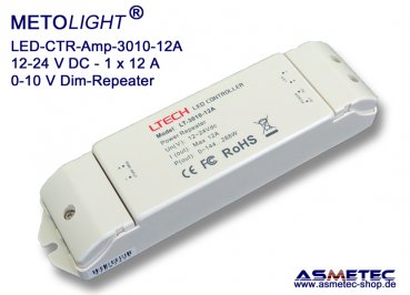 LED Dimmer Amplifier 3010-12A-0-10V, 0-10 V signal, 12/ 24 VDC, 288 Watt