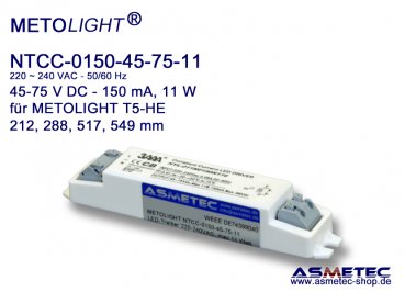 LED-Treiber NTCC-0150-24-38-08 für T5-LED-Röhren  212 - 288 mm