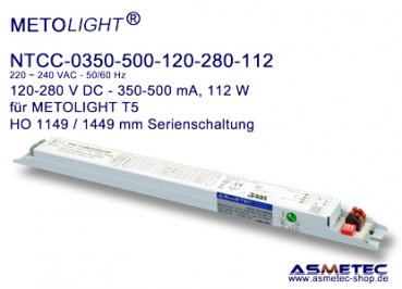 LED-driver NTCC-0350-500-120-280-112 for T5-LED-tubes 1149 + 1449 mm