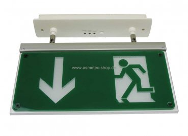 LED-Emergency Exit luminaire LES-34-SLD-SP, IP30, maintained, double sided